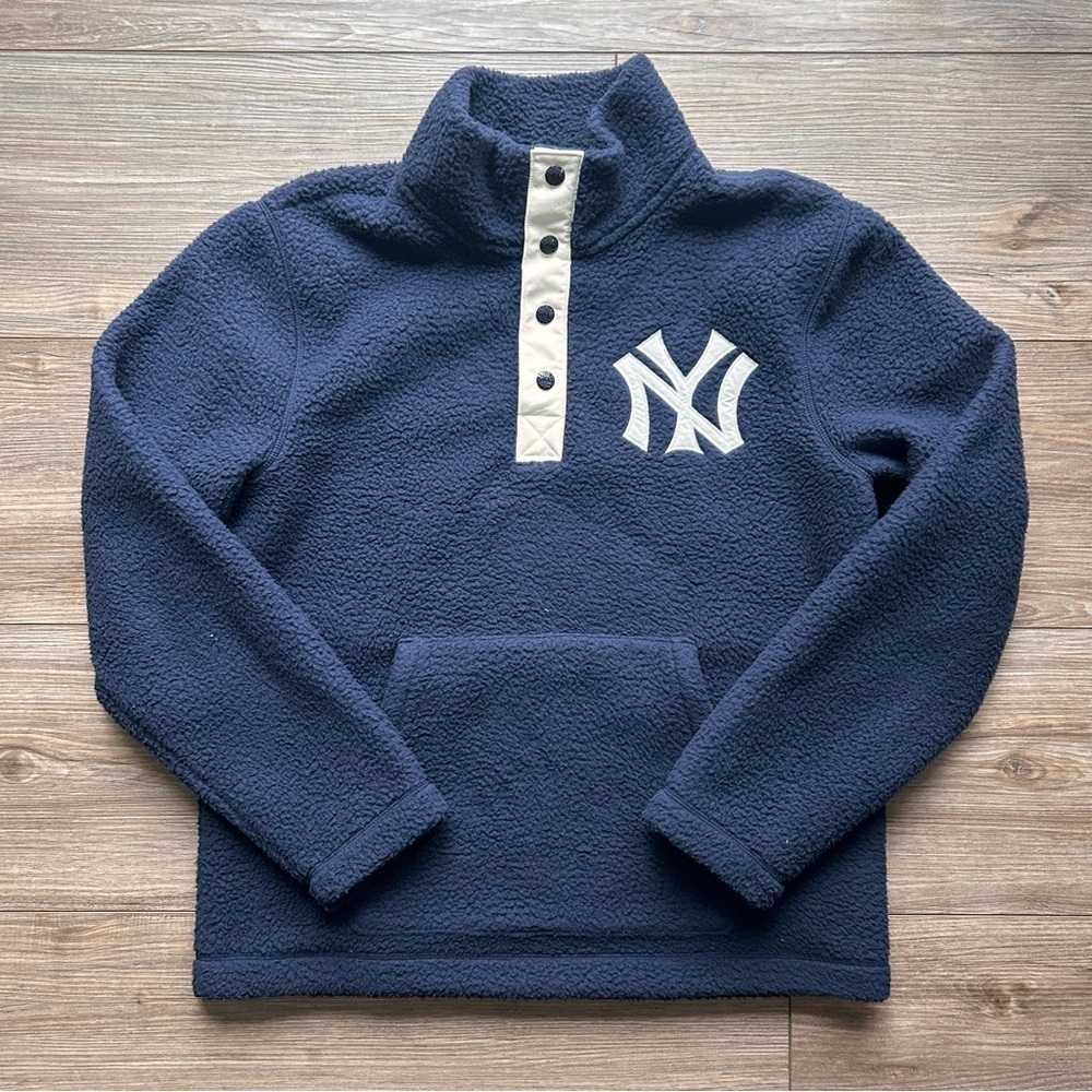 Polo Ralph Lauren | Yankees Fleece Pullover in Navy Blue (Small)